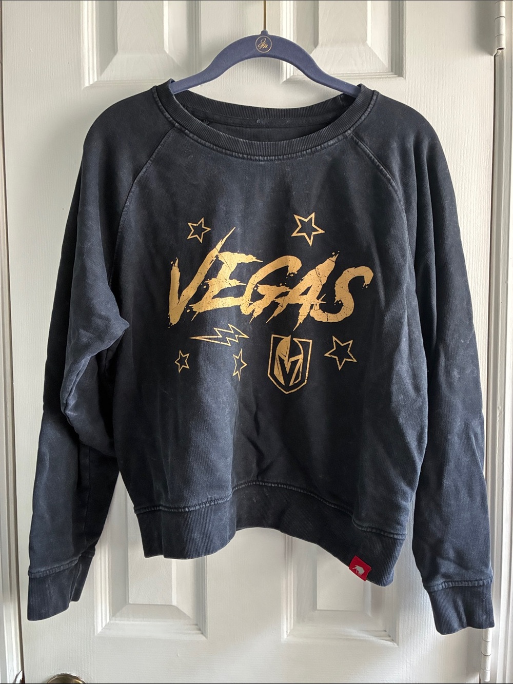 Distressed Vegas, golden Knights sweatshirt
